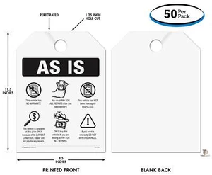 As Is - No Warranty - Car Mirror Vehicle Hang Tags (50 Per Pack) - Picture 1 of 6