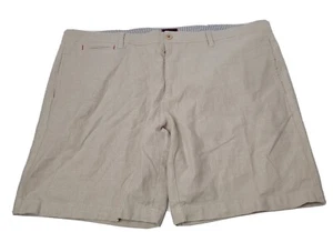 Untuckit St. Julien Herrenshorts Größe 40 normale Passform Leinen-Baumwollmischung hellbraun gebraucht, in einwandfreiem Zustand - Bild 1 von 11