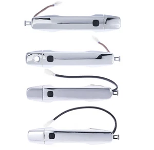 Door Handle Outer for Toyota Landcruiser 07-21 Set 4 Chrome FRONT REAR W/Sensor - Picture 1 of 7