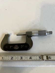 Vintage Etalon Micrometer 1" - 2" Made in Rolle Switzerland Fast Shipping - Picture 1 of 8