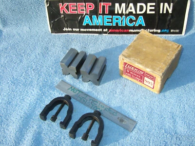 LUFKIN No905 V-BLOCK SET 222 MATCHED TOOLMAKER VINTAGE 278 750 V-BLOCKS HERE TOO - Image 1 of 4
