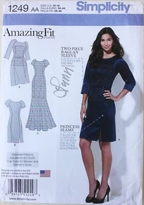 Simplicity 1249 Misses Amazing Fit Dresses Sewing Pattern Sz 10-18 - Picture 1 of 1