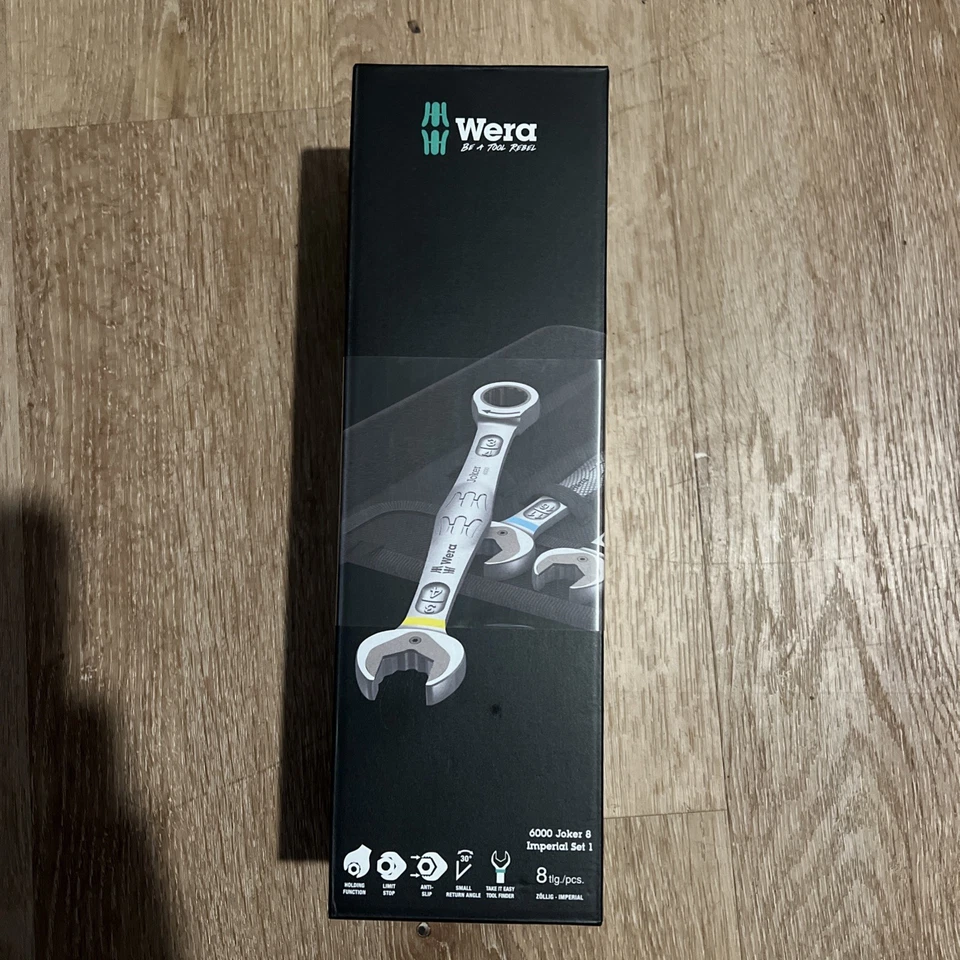 Juego de llaves combinadas de trinquete Wera 6000 Joker 8 piezas SAE 05020012001 Foto 1 de 1