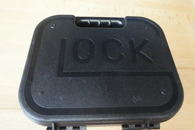 Black Glock Pistol Case Fits Most Glock17 G18 G19 G21 G23 G43 G45 with Foam - Image 1 of 4