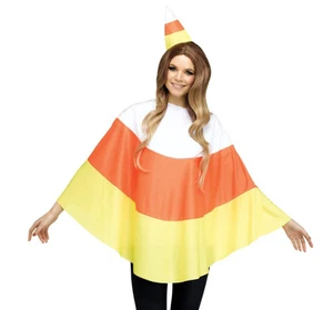 Zuckermais Poncho Hut Halloween Kostüm Erwachsene Einheitsgröße - Bild 1 von 1