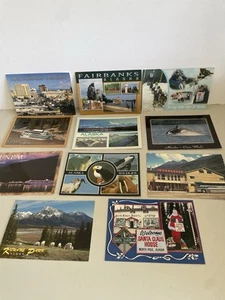 Vintage UNUSED PostCards ALASKA Fairbanks Juneau Anchorage North Pole Lot/13 - Picture 1 of 7