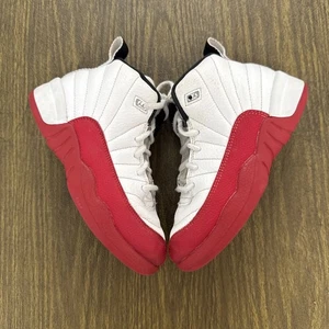 Nike Air Jordan 12 retrò rosso ciliegia bianco prescolare taglia 13c - Foto 1 di 8