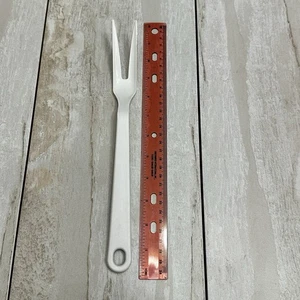 Taylor Made Products Küchenutensilien Weiß Kunststoff Kochgabel Hergestellt in den USA Vintage - Bild 1 von 6