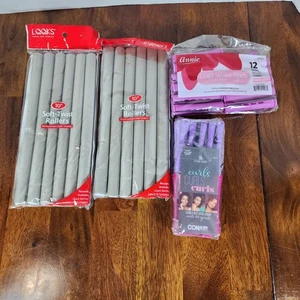 Hair Curling Rods Rollers Lot of 4 - Picture 1 of 5