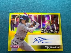 2024 Leaf Vivid Baseball PJ Morlando Power Brokers Autographed /10 Card - Picture 1 of 3