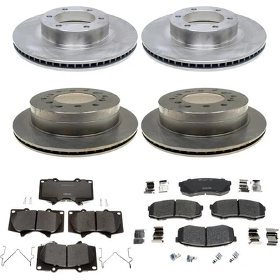 KIT-210513-1854 Raybestos Juego de 4 Ruedas Disco de Freno y Kits de Pastillas Delanteras y Traseras Foto 1 de 4