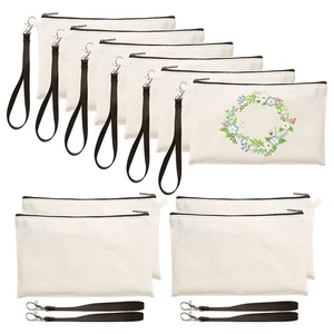 10 StüCk Sublimation Stiftetui DIY Basteltaschen Canvas Feder6160 - Bild 1 von 6