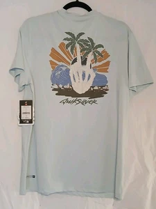 Camiseta de Algodón QuikSilver Talla M Esqueleto Paz Suspiro Dri-Fit Material Antes $60 - Imagen 1 de 9