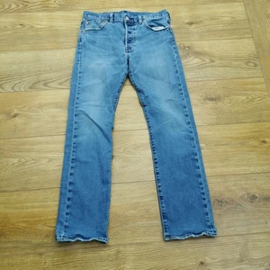 Levi's 501 Jeans Mens W30 L30 Blue Stonewash Slim Fit Stretch Premium Big E - Picture 1 of 13