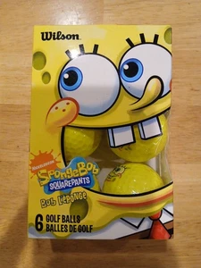 NUEVO Wilson Bob Esponja Pantalones Cuadrados Pelotas de Golf Paquete de 6 Amarillas 2009 RARO - Imagen 1 de 5