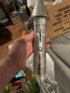 Vintage Berzac Astro Rocket Space Ship Mechanical Coin Bank 1957 As-Is B7 - Bild 1 von 7