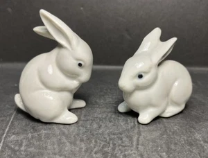 2 statuette vintage Otagiri Coniglio Coniglio Coniglio Otagiri Porcellana Grigia Giappone Decorazione Pasqua - Foto 1 di 9