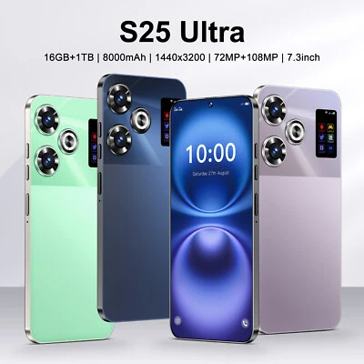 A+ S25 Ultra Smartphone with 7" OLED, Android 13, 16GB+512GB 5G Unlocked - Image 1 of 4