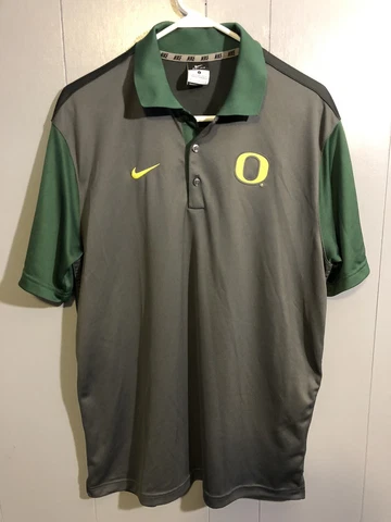 Oregon Ducks Nike Dri-Fit Men’s Polo Shirt Size Large 100% polyester Cover