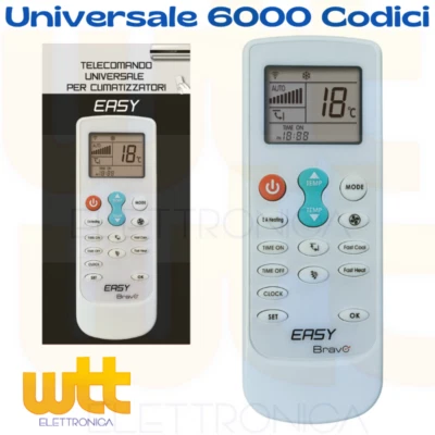 TELECOMANDO UNIVERSALE PER ARGO CLIMATIZZATORE CONDIZIONATORE - Immagine 1 di 3
