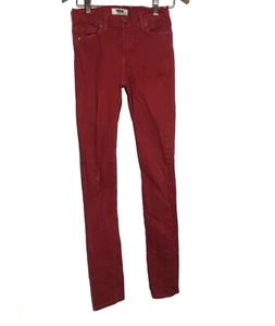 Baldwin Skinny Jeans Womens Size 27 Mid Rise Stretch Red - Picture 1 of 7