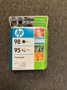 New Sealed Genuine HP 98 Black HP 95 Color Ink Cartridges OEM Exp 2009 - Photo 1/3