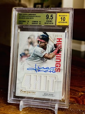 2019 Juan Soto BGS 9.5 10 Auto 1st Year Luminaries 4 Rookie Patch On Card READ - Image 1 of 2