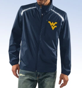 NCAA WVU West Virginia Mountaineers Men's Storm Full Zip Packable Jacket - M - Picture 1 of 1