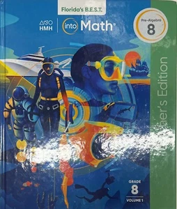 HMH Into Math 8th Grade 8 Florida BEST Teacher Edition Volume 1 - Imagen 1 de 1