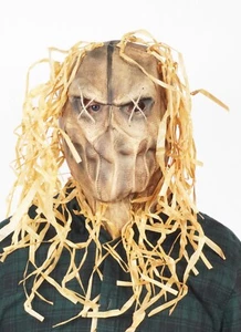 Halloween Scarecrow Mask Costume Latex Realistic Mask Scary Adult Men's - Picture 1 of 42