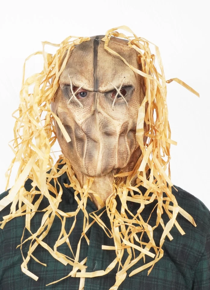 Halloween Scarecrow Mask Costume Latex Realistic Mask Scary Adult Men's - Image 1 of 4
