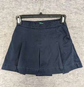 Gap Skort Girls 5 Regular Navy Blue A-Line Pleated Shorts Skirt School Uniform - Picture 1 of 16