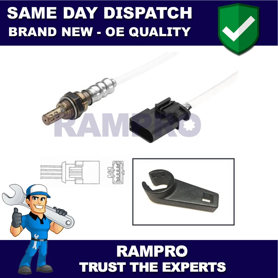 Sensore Lambda Anteriore Rampro + Strumento di Raccordo Adatto a Rover 75 45 MG MG ZT MG ZS - Immagine 1 di 1