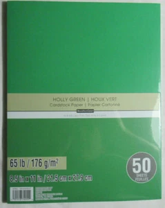 Recollections Cardstock Paper 8 1/2" x 11" 50 Sheets single color HOLLY GREEN - Picture 1 of 2