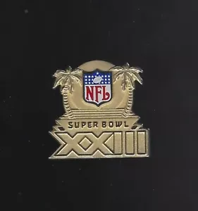 Rare Super Bowl XXIII Miami Press Pin San Francisco 49ers Champions - Picture 1 of 1
