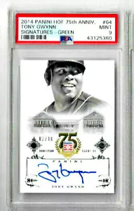 2014 Panini HOP 75th Annivers. Tony Gwynn - Signatures/ Auto Green PSA 9 /10 - Picture 1 of 2