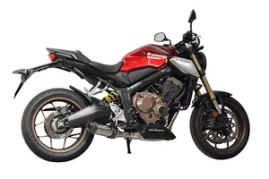 Scarico Honda CB650R 2019 SP Engineering Diabolus inox Stubby uscita carbonio - Foto 1 di 9