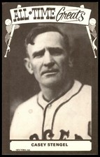 1973 TCMA ALL-TIME GREATS POSTCARDS - CASEY STENGEL BROOKLYN DODGERS