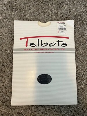 Pantimedias Talbots Lycra Sedosa Control Transparente Top Sandalia Talla C Color Carbón Foto 1 de 2