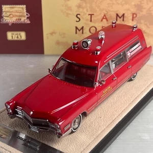 Estampilla GLM 1968 1/43 Cadillac Miller-Meteor ambulancia roja STM68802 - Imagen 1 de 3