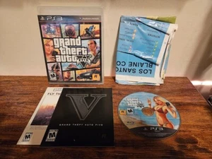 Grand Theft Auto V (PlayStation 3, 2013) CIB komplett schwarz Etikettenkarte GTA 5 - Bild 1 von 4