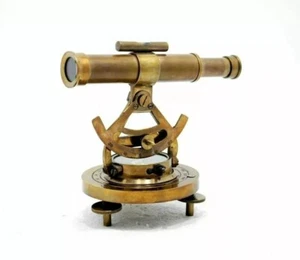 Vintage Kompass Vermessungsinstrument Messing Theodolit Alidade Transit Teleskop - Bild 1 von 4