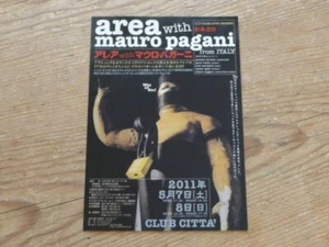 Area/Pagani: "Live Japan Tour 2011" 18cm x 26cm Promo Flyer [no cd italy prog QF - Picture 1 of 1