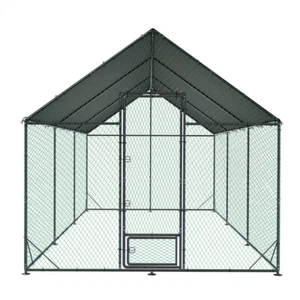 Recinto para pollos gallinero resistente a la intemperie jaula para pollos recinto exterior de metal para pollos - Imagen 1 de 18