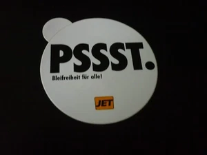 alter Aufkleber Sticker Jet Benzin PSSST Bleifreiheit für alle - Bild 1 von 2