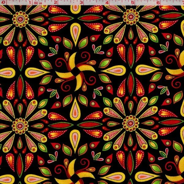 BTY Wilmington SAFARI, SO GOODIE on Black Print 100% Cotton Quilt Fabric by Yard - Image 1 of 1