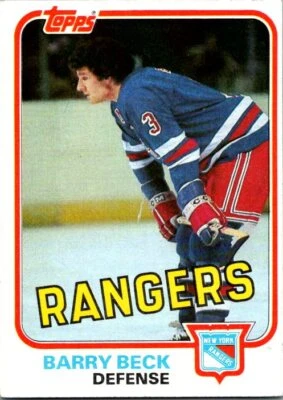 1981-82 Topps #3 Barry Beck - Image 1 of 2
