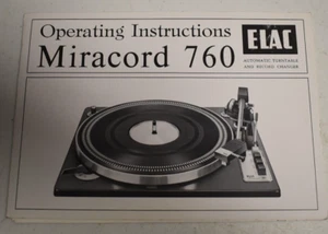 Original ELAC Automatic Turntable Miracord 760 Operating Instructions Manual - Picture 1 of 2
