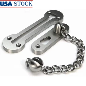 Heavy Duty 3MM Stainless Steel Door Chain Security Lock Restrictor Safety Guard - Picture 1 of 10
