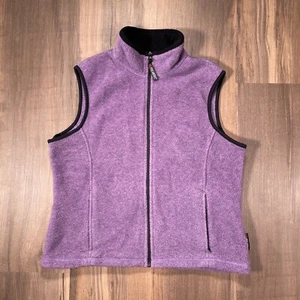 Women’s Eddie Bauer Polartec Purple Vest Full Zip Fleece Size Large - Picture 1 of 6